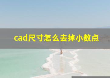 cad尺寸怎么去掉小数点