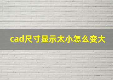 cad尺寸显示太小怎么变大