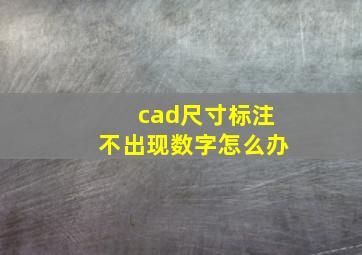 cad尺寸标注不出现数字怎么办