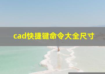 cad快捷键命令大全尺寸