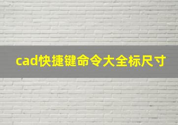 cad快捷键命令大全标尺寸