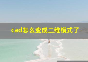 cad怎么变成二维模式了