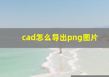 cad怎么导出png图片