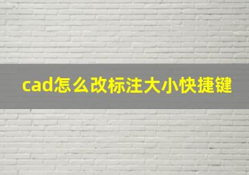 cad怎么改标注大小快捷键