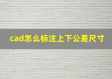 cad怎么标注上下公差尺寸