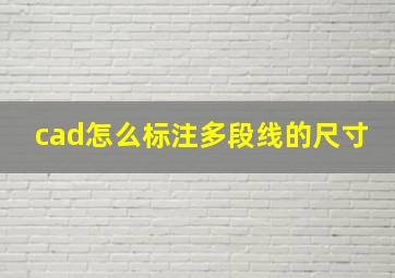 cad怎么标注多段线的尺寸