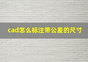 cad怎么标注带公差的尺寸