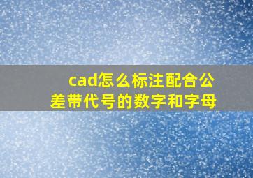 cad怎么标注配合公差带代号的数字和字母