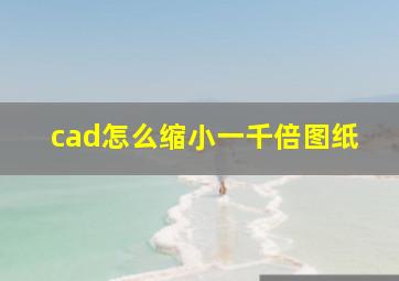 cad怎么缩小一千倍图纸