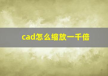 cad怎么缩放一千倍