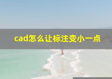 cad怎么让标注变小一点