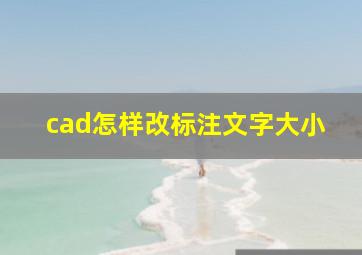 cad怎样改标注文字大小