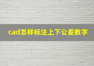 cad怎样标注上下公差数字