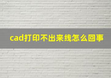 cad打印不出来线怎么回事