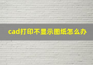 cad打印不显示图纸怎么办