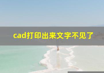 cad打印出来文字不见了