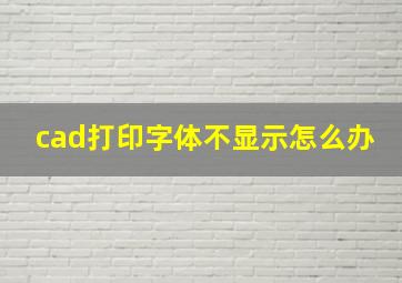 cad打印字体不显示怎么办