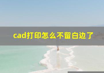 cad打印怎么不留白边了