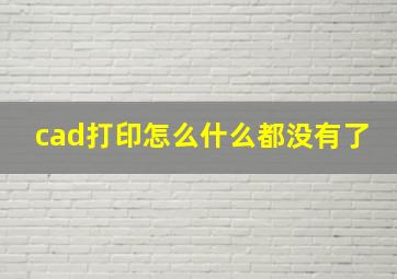 cad打印怎么什么都没有了