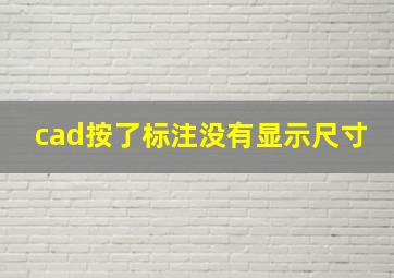 cad按了标注没有显示尺寸