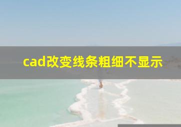 cad改变线条粗细不显示