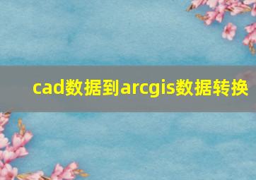 cad数据到arcgis数据转换