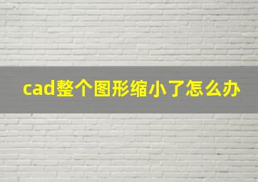 cad整个图形缩小了怎么办