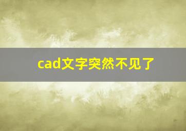 cad文字突然不见了