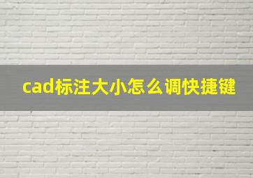 cad标注大小怎么调快捷键