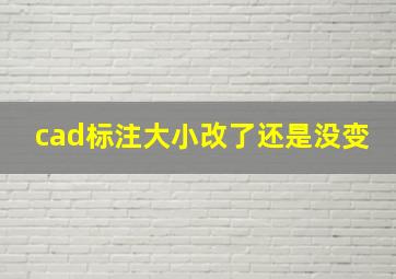 cad标注大小改了还是没变