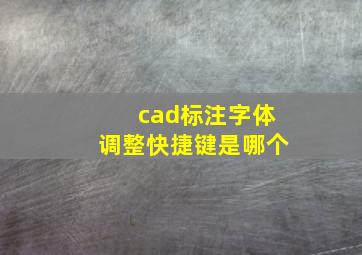 cad标注字体调整快捷键是哪个