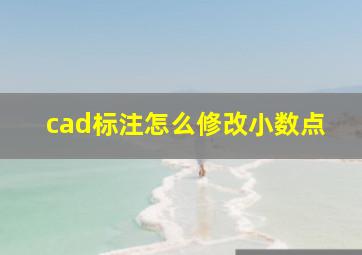 cad标注怎么修改小数点