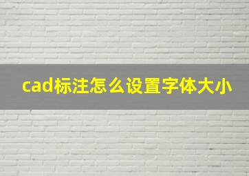 cad标注怎么设置字体大小