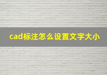 cad标注怎么设置文字大小