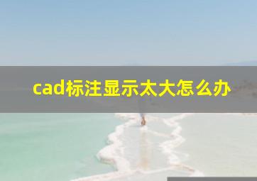 cad标注显示太大怎么办