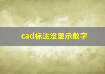 cad标注没显示数字