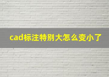 cad标注特别大怎么变小了