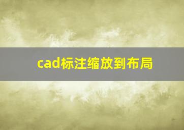 cad标注缩放到布局