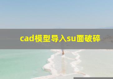 cad模型导入su面破碎