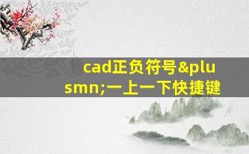 cad正负符号±一上一下快捷键