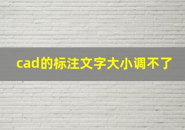 cad的标注文字大小调不了