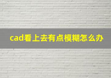 cad看上去有点模糊怎么办