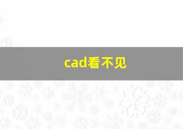 cad看不见