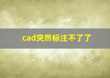 cad突然标注不了了