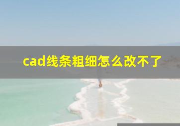 cad线条粗细怎么改不了