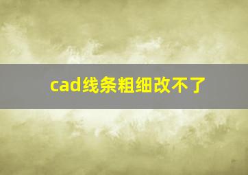 cad线条粗细改不了