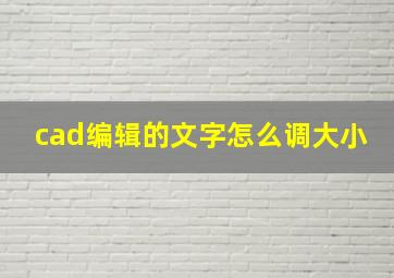 cad编辑的文字怎么调大小