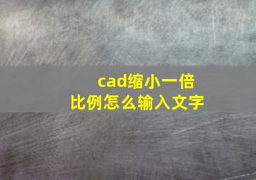 cad缩小一倍比例怎么输入文字