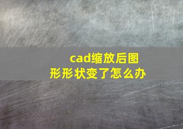 cad缩放后图形形状变了怎么办