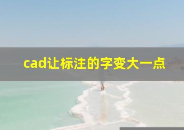 cad让标注的字变大一点